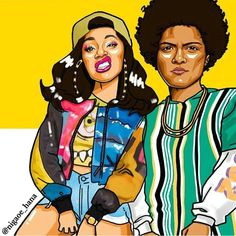 d r a w i n g s a bruno mars finesse cardi b bruno mars cardi b black women art black