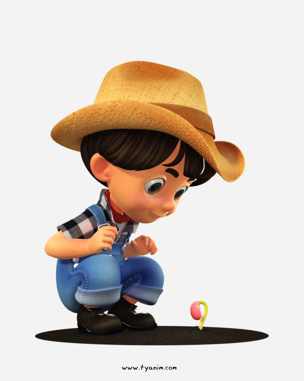 check this 3d kid farmer character more
