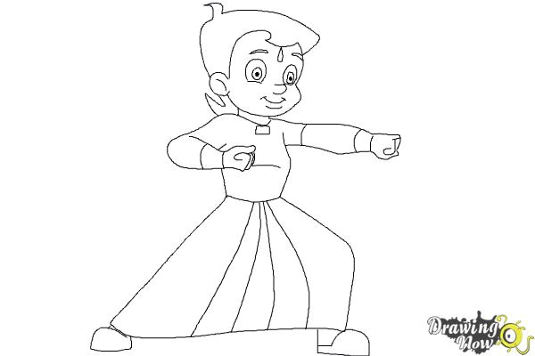 how to draw chhota bheem step 9