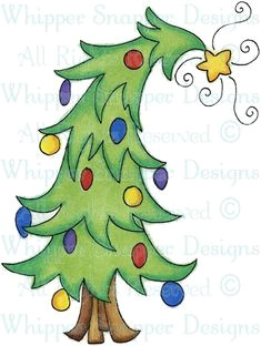 tilted xmas tree christmas images christmas rubber stamps
