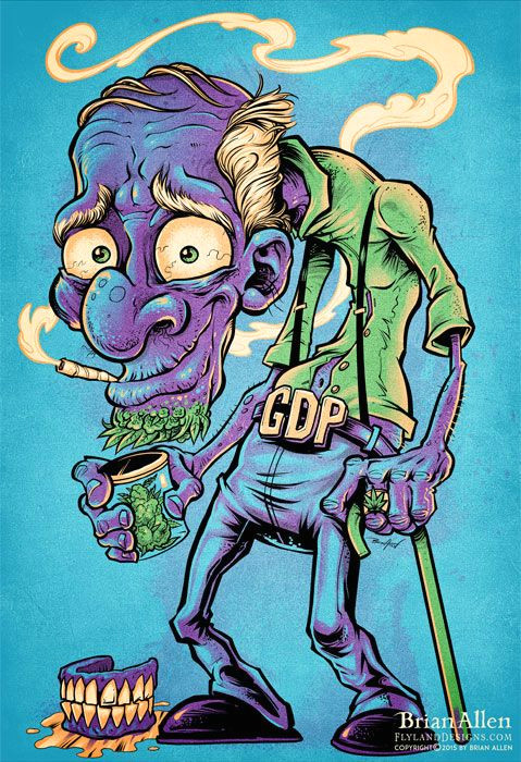 grand daddy purps marijuana we stickers wake and bake cartoon drawings