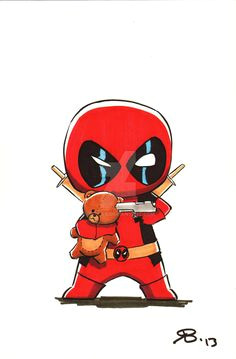 chibi deadpool2 by rickbas cute deadpool deadpool chibi chibi marvel lady deadpool