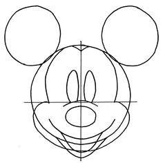 how to draw mickey mouse easy step by step instructions