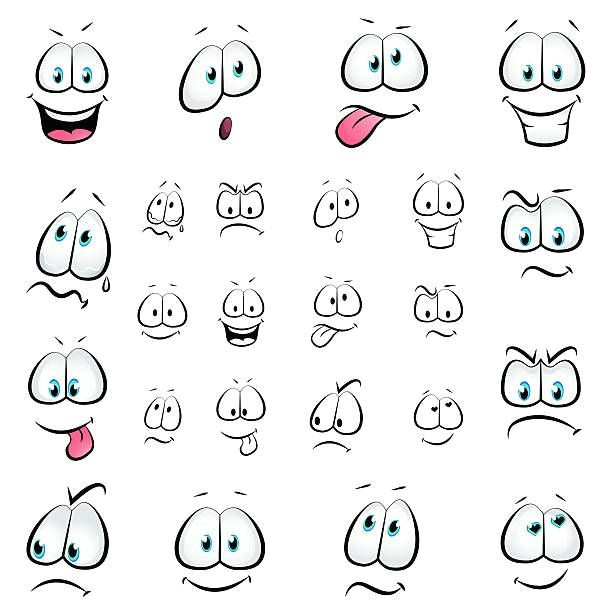 cartoon emotions vector art illustration