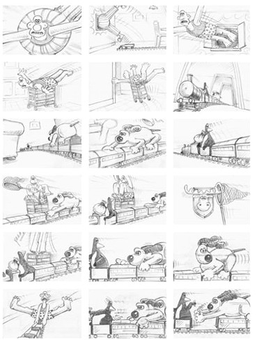 wallaceandgromit storyboard2 gif 369a 487 storyboard examples animation storyboard character design