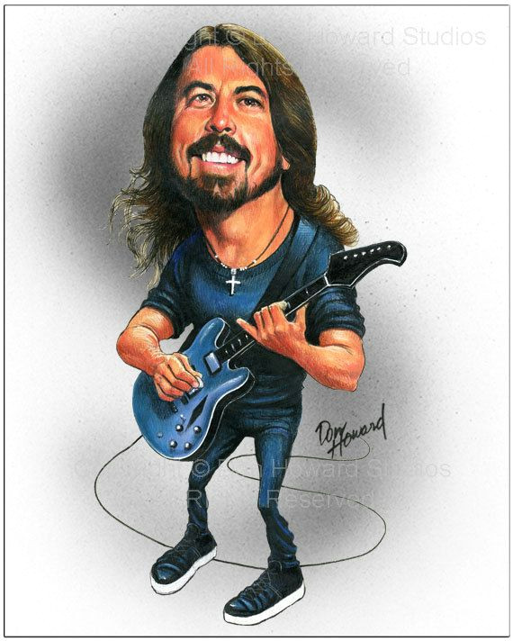 dave grohl limited edition celebrity caricature by don howard by