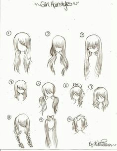 draw hair manga hairstyles how to draw hairstyles female anime hairstyles basic hairstyles