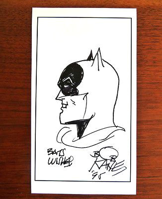 batman bob kane signed drawing amazing own a piece of history rpt