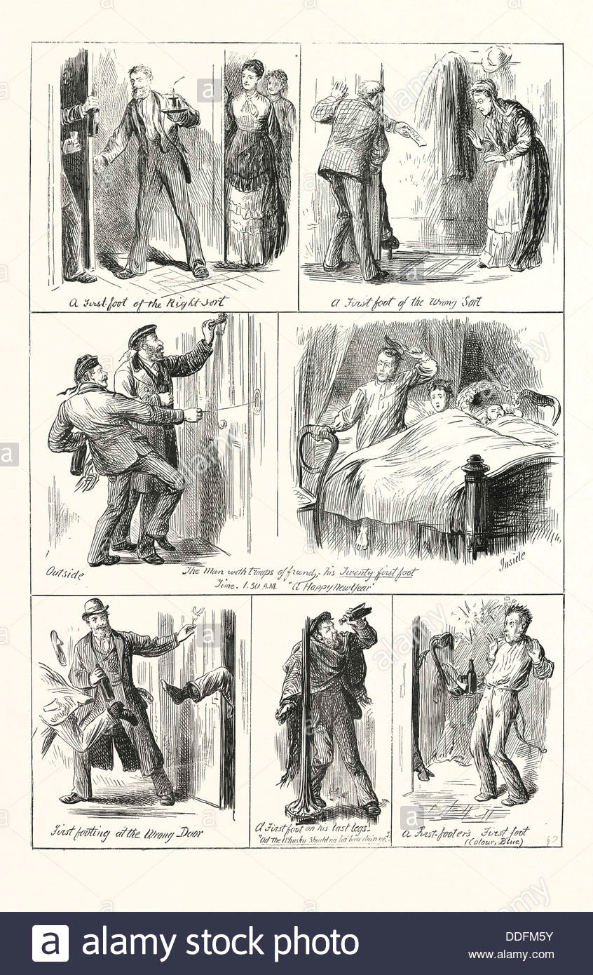 neujahr in schottland erste stufe gravur 1876 uk groa britannien british europa vereinigtes konigreich groa britannien europaische