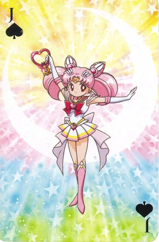 super sailor chibi moon card jack of spades by marco albiero art anime helden kindheit