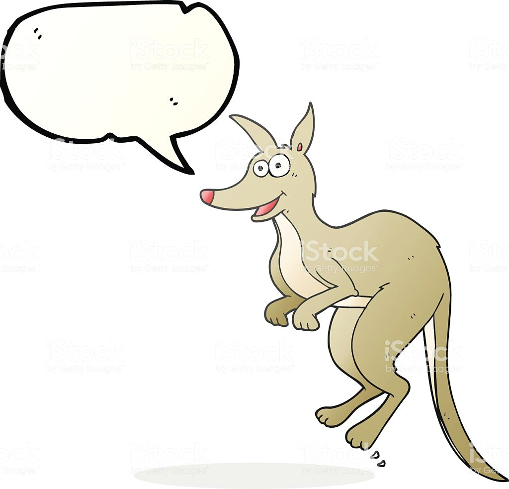 speech bubble cartoon kangaroo royalty free speech bubble cartoon kangaroo stock vector art amp