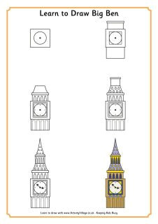 learn to draw big ben and heaps of other london landmarks interests