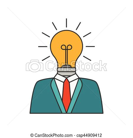 businessman with lightbulb csp44909412