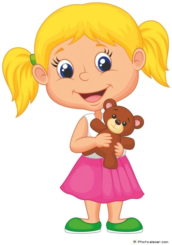 little girl holding bear stuff