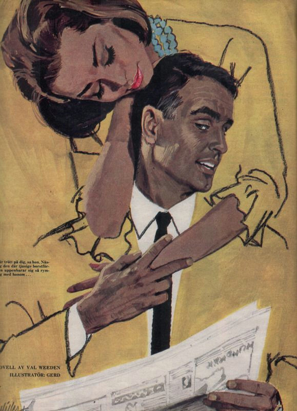 vintage magazine romance illustration