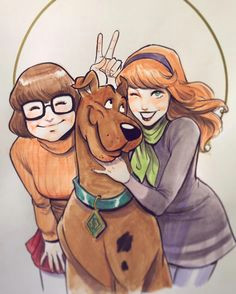 lucas werneck on instagram scooby and the girls inktober inktober2017 ink sketch sketchbook scoobydoo daphne velma makers copicmarkers copic