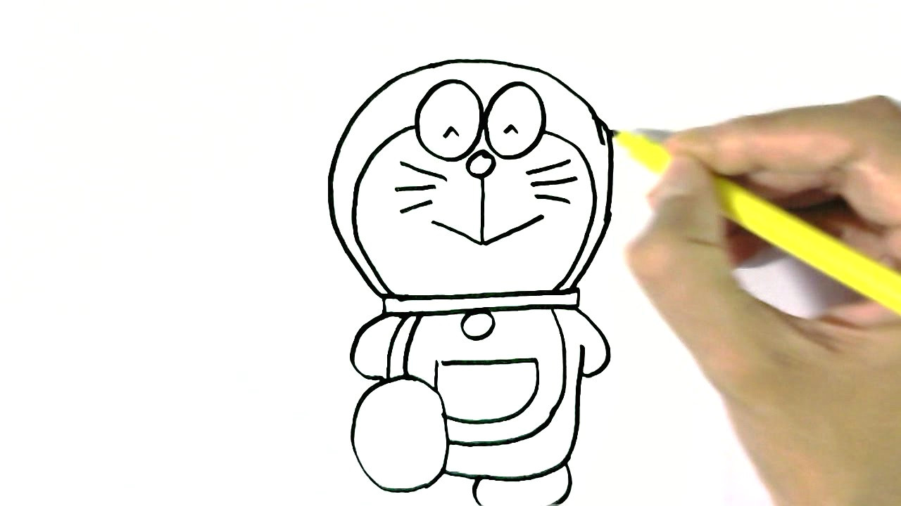 how to draw doraemon in easy steps for children beginners cartoon hub