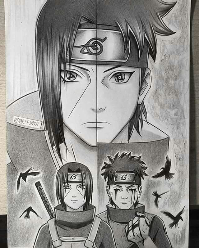 awsome artwork of itachi shisui uchiha anime echii anime naruto naruto sasuke sakura