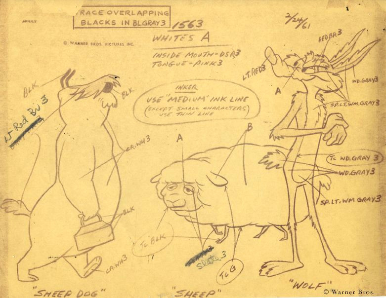 chuck jones character sheets