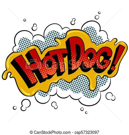 hot dog word comic book pop art vector csp57323097