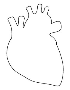 real heart human heart pattern use the printable outline for crafts clip art