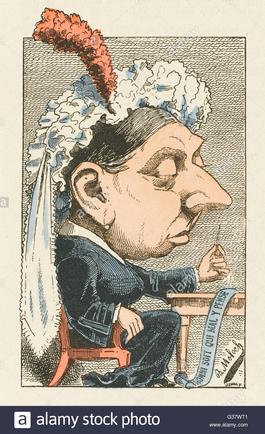 queen victoria cartoon date 1819 1901 stock image