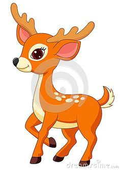 cute deer cartoon by tigatelu via dreamstime deer cartoon cartoon images animal drawings