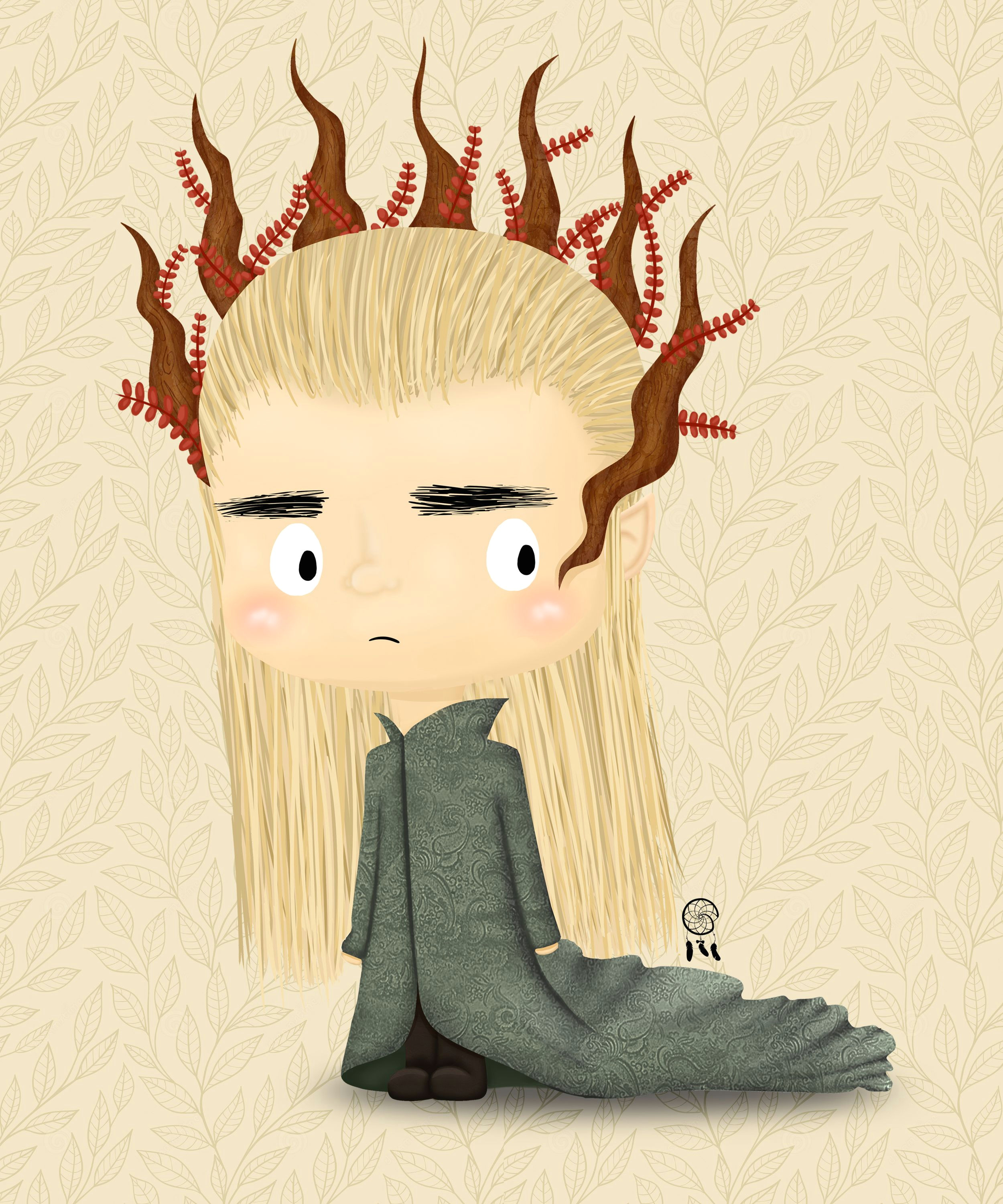 Cartoon Drawing Ring Lil Thranduil Fan Arta the Hobbit Trilogy the Elven King Of