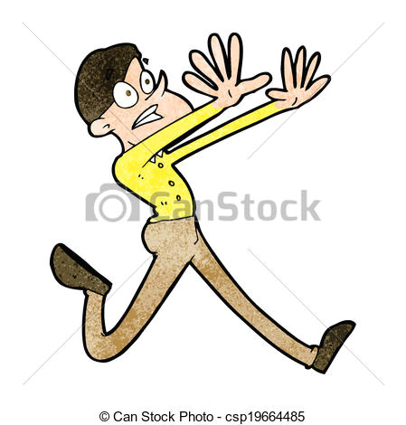 cartoon man running away csp19664485