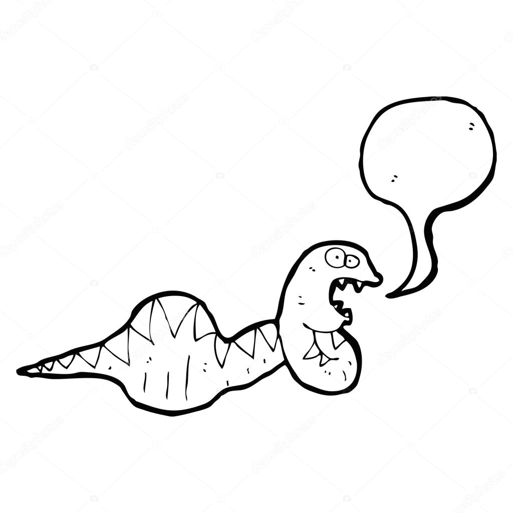 vector cartoon pregnant snake on a white background vector by lineartestpilot