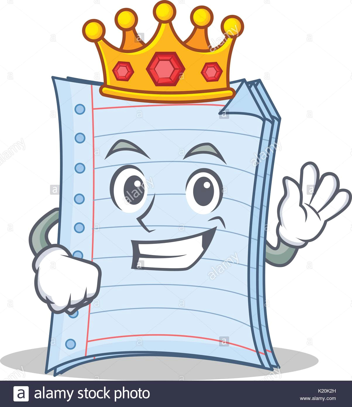 king notebook character cartoon design