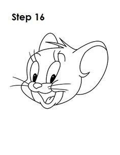 how to draw jerry step 16 cartoon sketches cartoon art drawing sketches cartoon