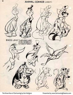 pg43 animalcomics the know how of cartooning by ken hultgren cartoon drawings