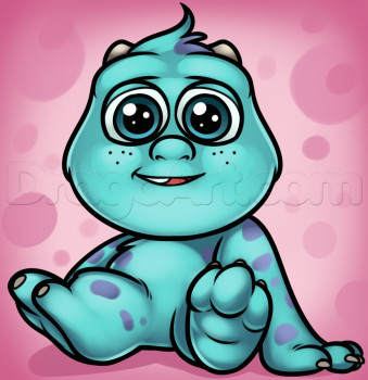 how to draw baby sulley step by step disney characters cartoons draw cartoon characters free online drawing tutorial added by dawn march 11 2014