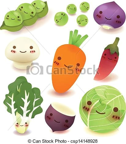 vector fruit and vegetable collection stock illustration royalty free illustrations stock clip