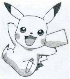 easy pikachu drawing if this was colored it would be even better pokemon lt 3