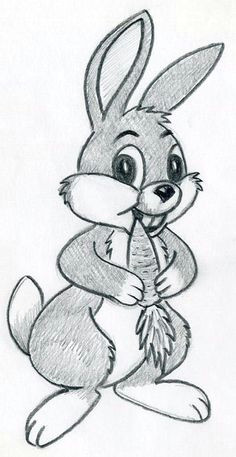 let s draw cartoon rabbit easy to follow tutorial simple cartoon drawings easy simple