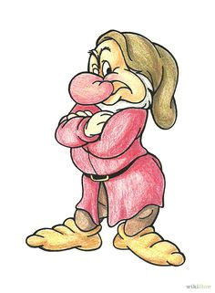 draw grumpy from the seven dwarfs