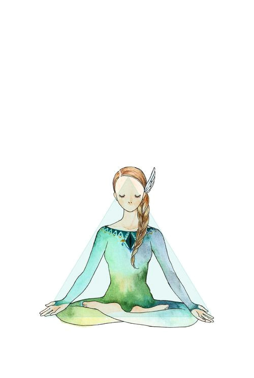 padma asana yoga illustration series by minne