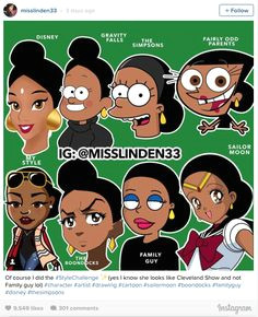 17 year old black artist creates viral challenge to draw black women in cartoon