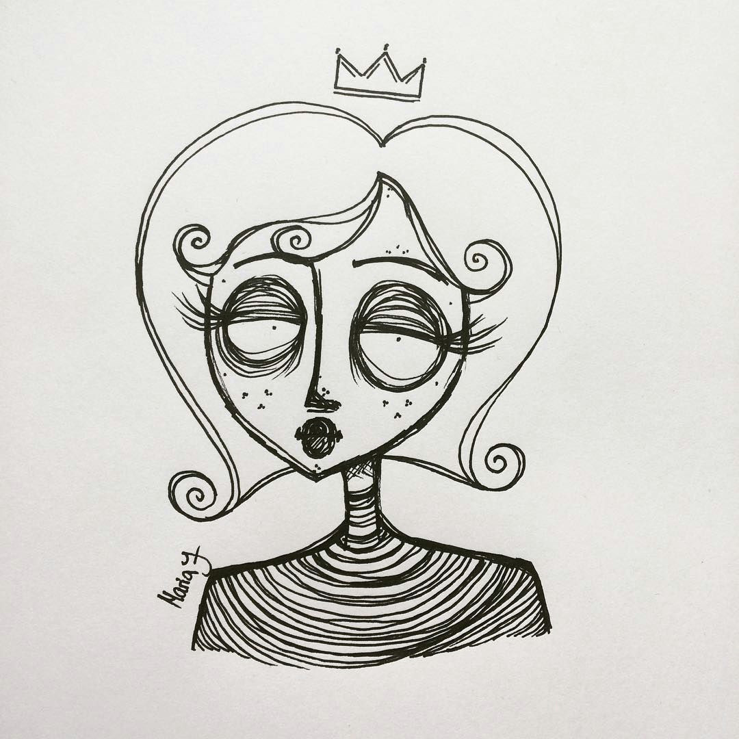 treat yourself as royalty crown simple curles instadraw drawing