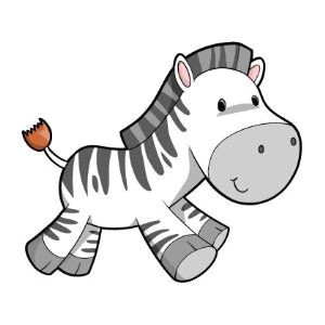 children s wall decals cartoon cute baby zebra