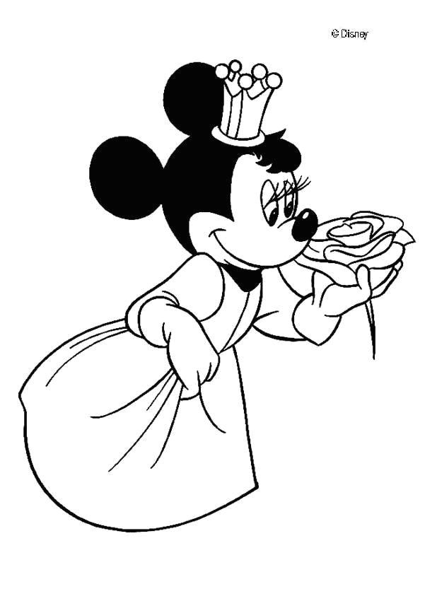 discover this amazing coloring page of mickey movies color queen minnie mouse with a rose a drawing for all mickey lover