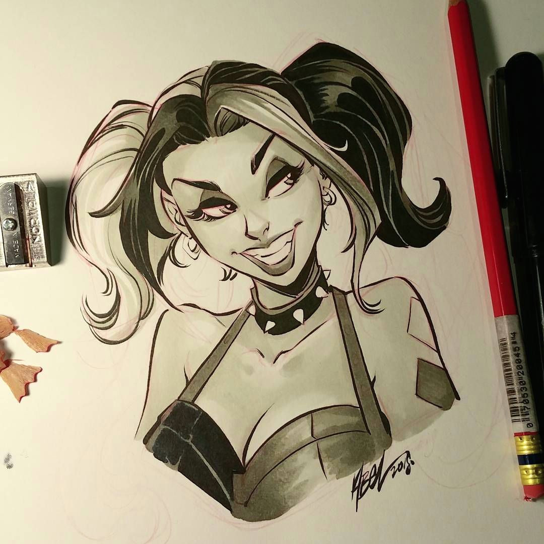 heres a little warm up sketch of harley from this morning at supanova in adelaide