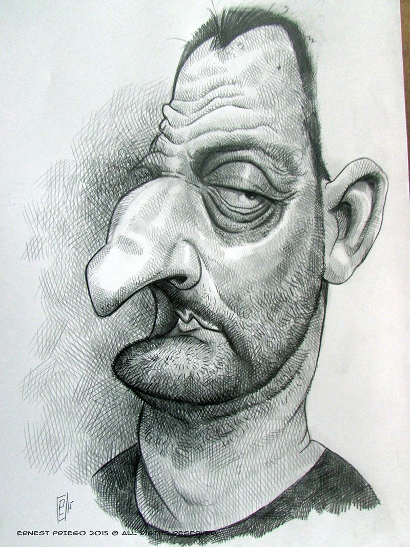 caricaturas manuales y digitales de alta calidad portrait cartoon jean reno cartoon people