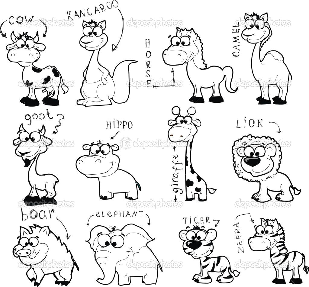 jungle images doodle icon doodle art cute animal clipart animals black and