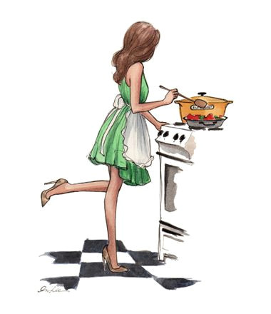 love this gorgeous sketch by inslee one day maybe i ll look that cute when i cook