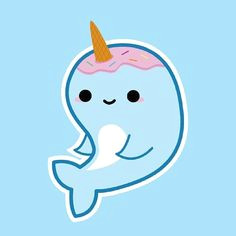 narwhal kawaii narwhal cute narwhal cute cartoon unicorn painting unicorn art