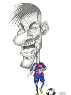 caricature neymar fcblive via laporteriabtv caricature drawing football