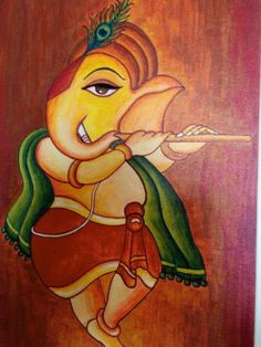 ganesh playing the flute